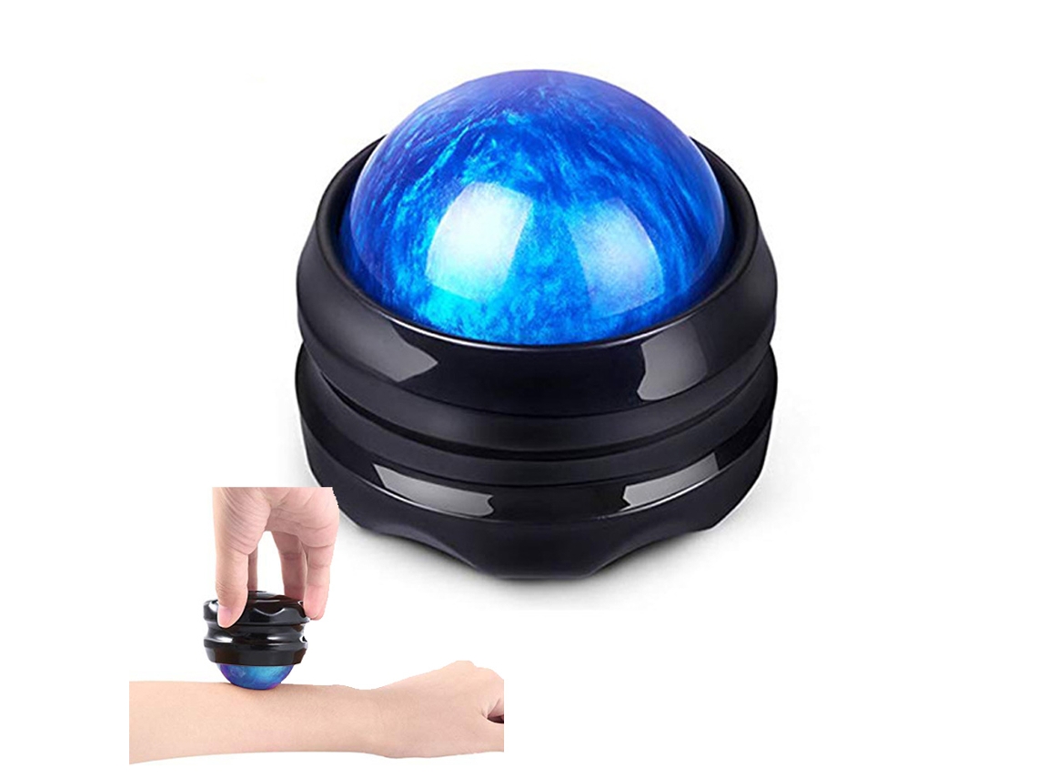 Masajeador manual con rodillo para aliviar dolores musculares, hombros, cuello, espalda y pies, y aliviar el estrés.