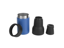 Isolador De Garrafa De Cerveja Aço Inoxidável Com Abridor E Base Antiderrapante Para 300-400ml Azul