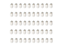50 Peças Conector De Rede Keystone Jack Rj45 Cat5e De 90 Graus Slim Sem Punção Módulo Ethernet