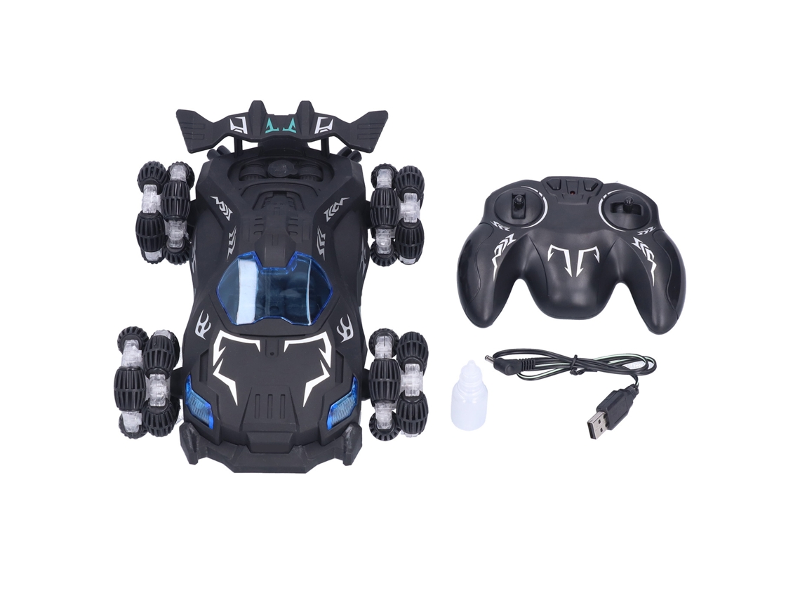 2026-coche De Control Remoto 360° Derrape Fácil 1:12 Luces Led Resistente A Golpes Juguete Eléctrico Para Niños Negro