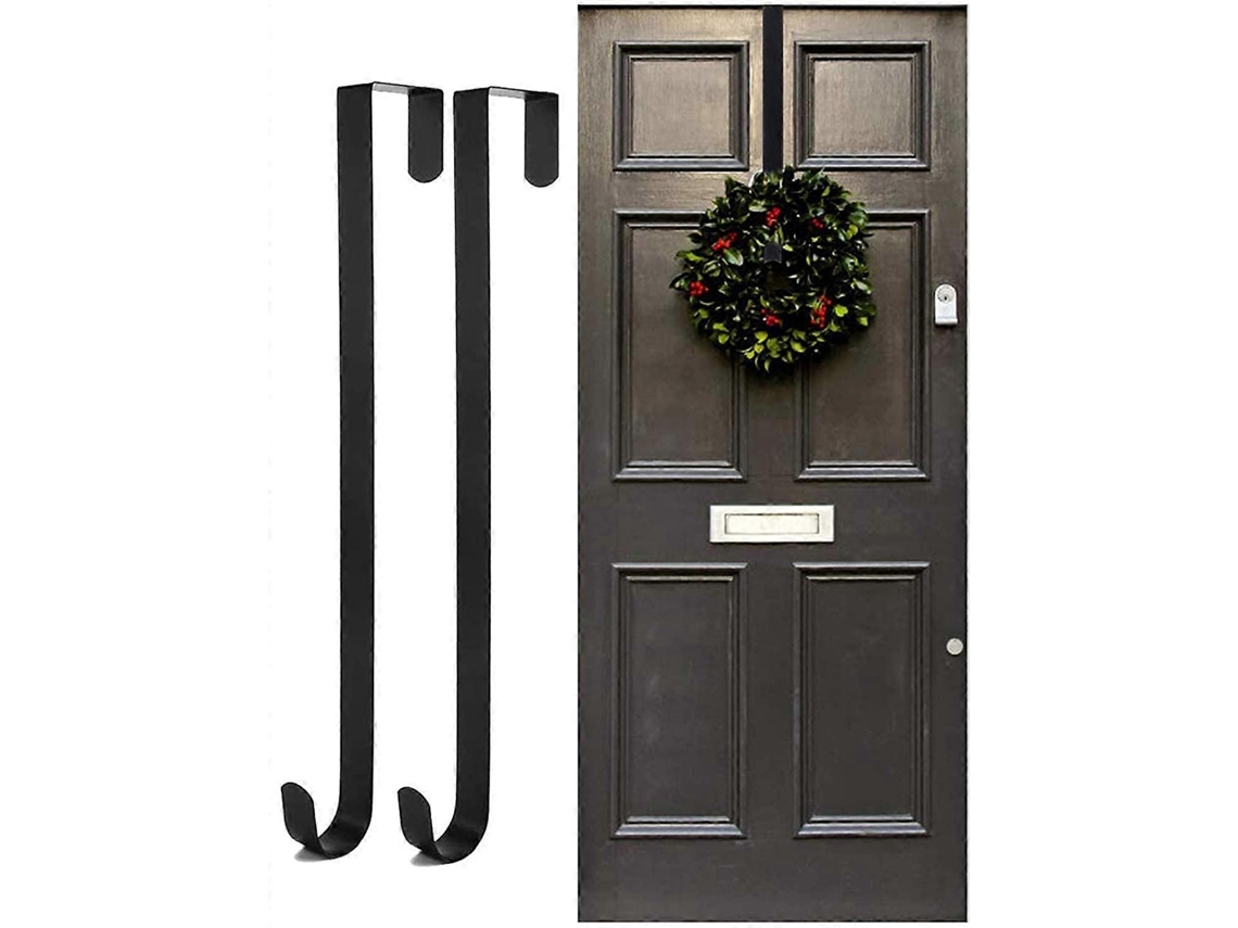 Omni-soporte Para Corona De Navidad, 2 Piezas Gancho De Metal Para Puerta Principal, Duradero Y Multifuncional