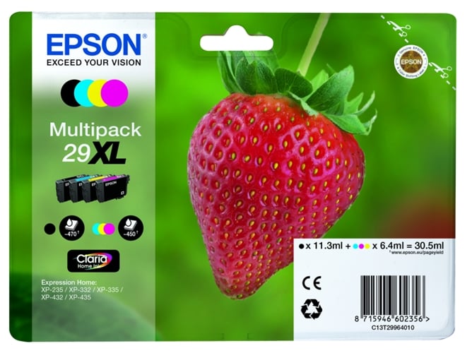 Pack ahorro cartuchos de tinta original EPSON, 29XL, Fresa, C13T29964022, T2996