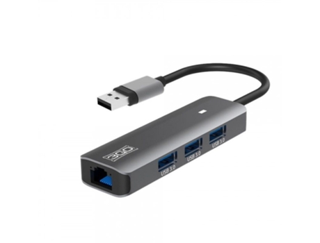 Hub Usb 3.0 3GO Hub37Peth2/ 3Xusb/ 1Xrj45/ Gris