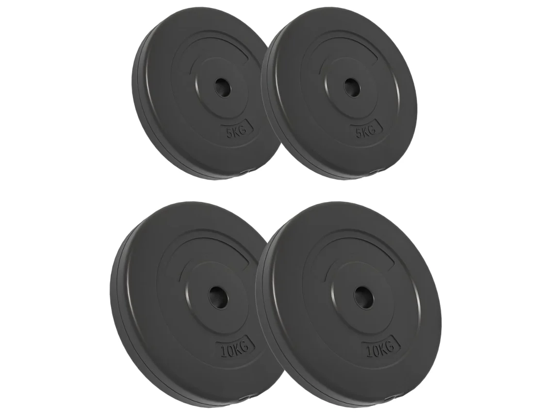 Conjunto 4 Disco De Pesas VIDAXL Plástico