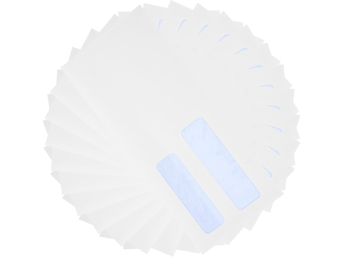 Paquete de 100 sobres de seguridad profesionales para documentos y extractos. SFUSHOS