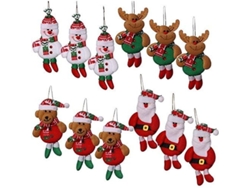 12 Piezas De Adornos Para Árbol De Navidad, Colgantes De Peluche, Decorativos Para Fiestas Navideñas.
