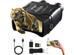 Binoculares De Visión Nocturna: Video 4k Uhd, Fotos De 52 Mp, Control Remoto Por Aplicación, Zoom 10x, Pantalla Hd De 4" (negro)