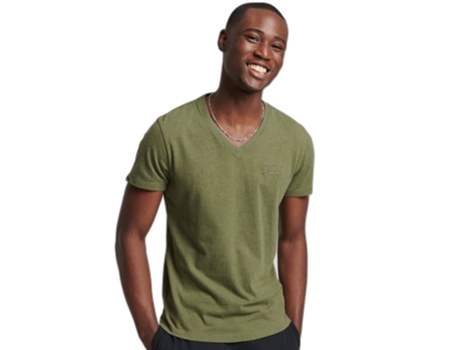 Camiseta para Hombre SUPERDRY (XXL - Algodón - Verde)