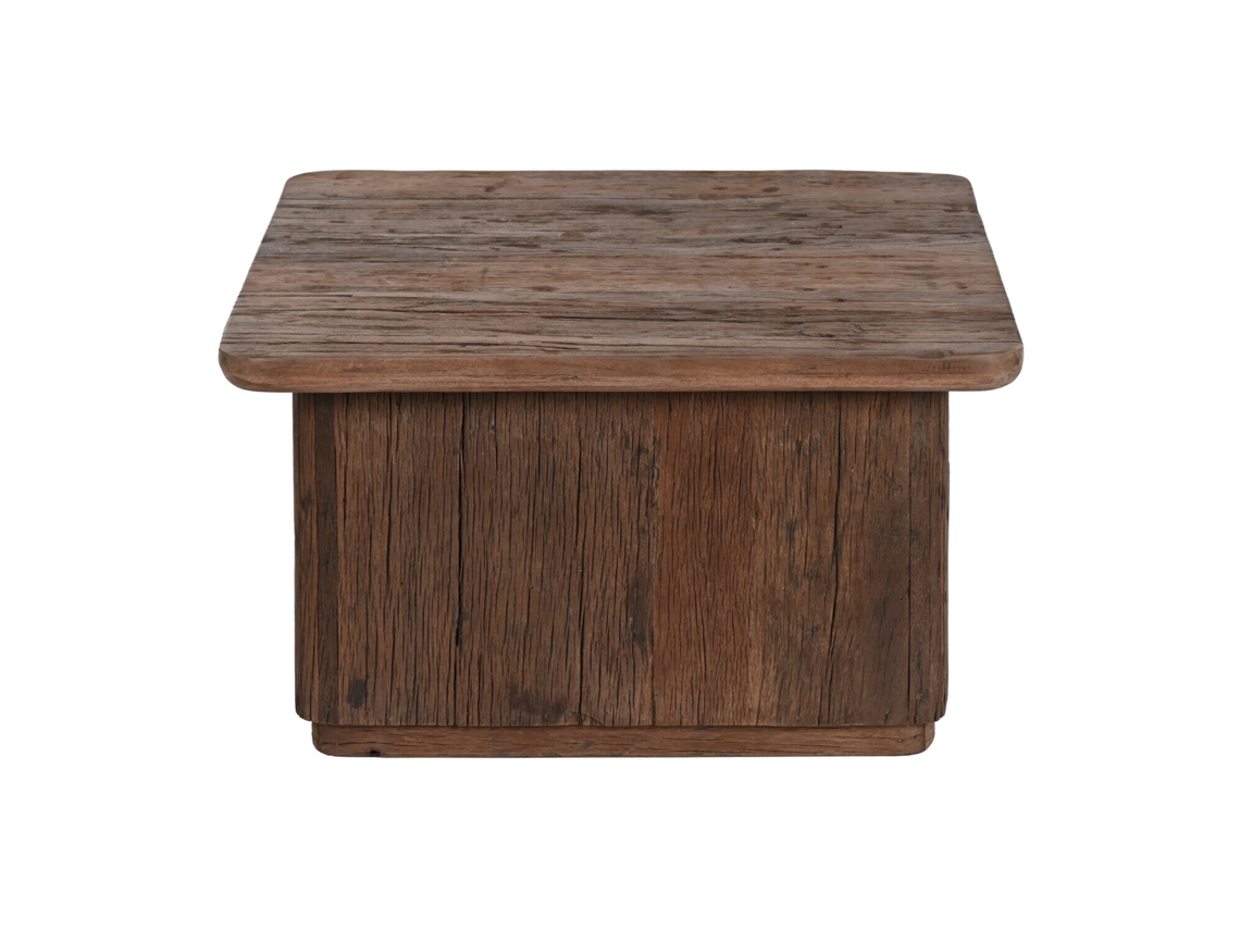 Mesa Centro Madera Reciclada Marron 70x70x39cm