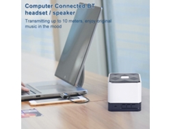 Transmissor Receptor Bluetooth 5.0 2 Em 1 Com Tela Lcd Usb 3.5mm Aux Para Pc Tv Car Fones De Ouvido Adaptador Sem Fio