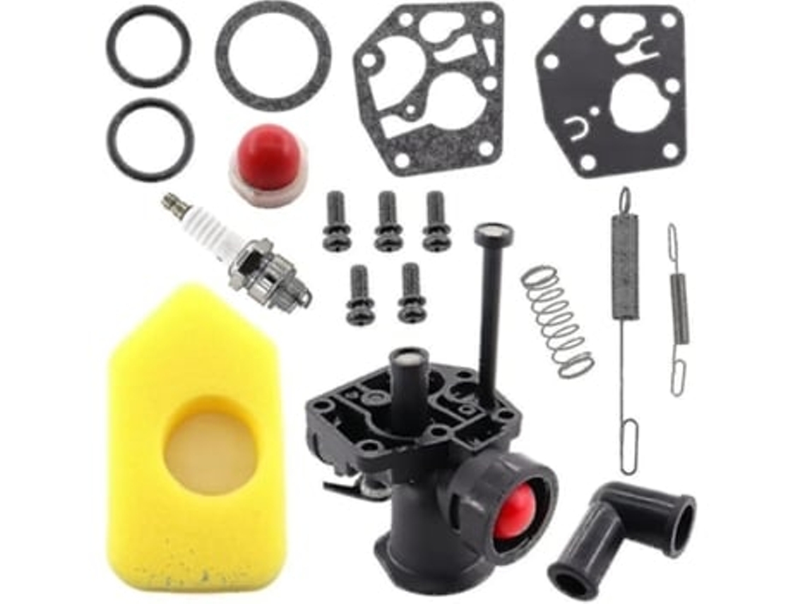 Kit de carburador para cortacésped Briggs Stratton 499809 498809a 494406 y filtro de aire 698369 Resorte regulador 691859 692211 Di Panoona