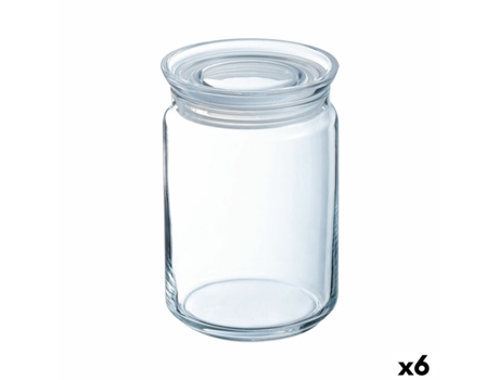 Tarro Luminarc Pav Transparente Silicona Vidrio (750 ml) (6 Unidades)