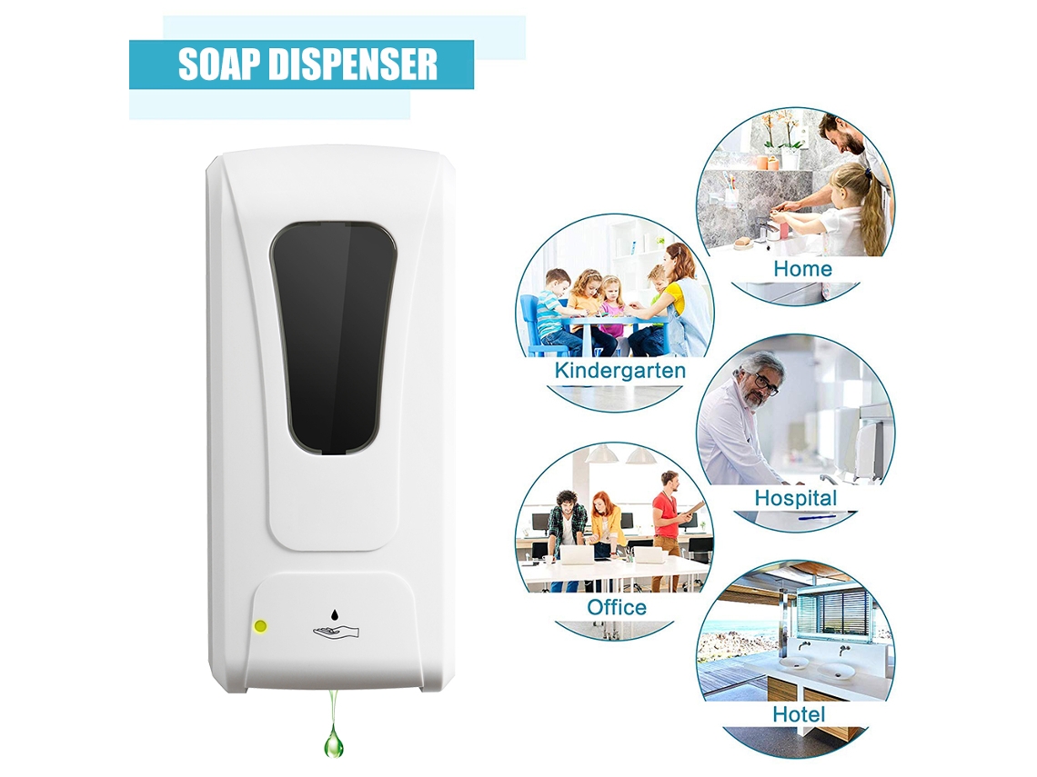 Dispensador Automático De Jabón Líquido Para Manos Sin Contacto, De Montaje En Pared, 1000 Ml, Con Sensor, Para La Higiene Del Baño.