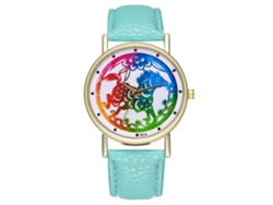 Reloj De Pulsera Analógico De Dial Redondo De Cuarzo Fashion (menta)