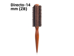 Peine Redondo Con Mango De Madera (14 Mm), Peine Diagonal Para Cabello Liso, Peine Rizador Redondo Con Cerdas De Jabalí