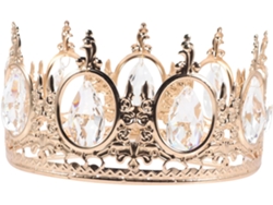 Lámpara colgante decorativa, 21 cm, con corona de cristal, metal y vidrio, para salón. SFUSHOS