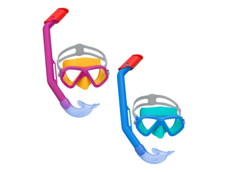 Gafas de Buceo con Tubo Infantiles BESTWAY Azul Fucsia