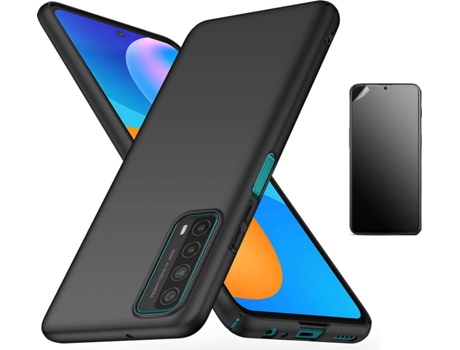 Kit Carcasa Y Protector Huawei P Smart 2021 Ultimatte Turtleshell Rígido Negro