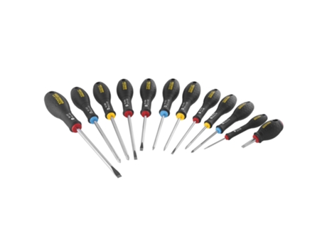Stanley Juego de destornilladores FATMAX® de 12 Piezas Plana/Pozidrive/ Phillips