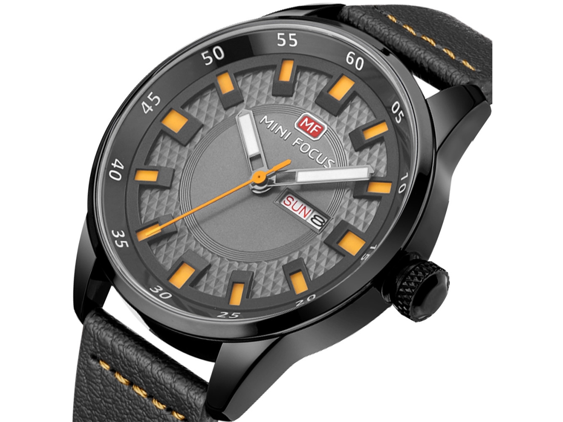 Reloj De Pulsera De Cuarzo Para Hombre, De Piel Sintética, Estilo Casual E Impermeable, Color Morado.