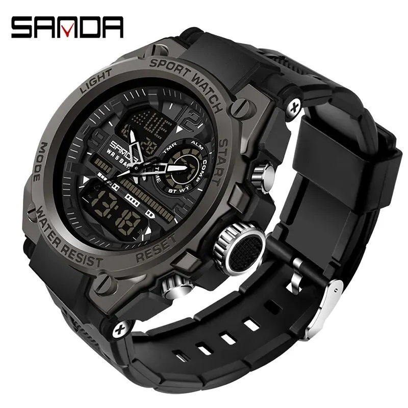 Reloj De Hombre (negro), Resistente Al Agua Hasta 5 Atm, De Cuarzo.