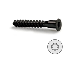 Tornillo autorroscante rosca madera, allen pavonado 7-50 cabeza plana con punta