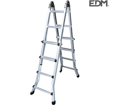 Escalera Telescópica Multifunción EDM 2X4 + 4 Pasos En131-4