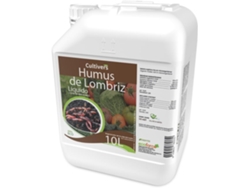 CULTIVERS Humus Líquido de Lombriz Ecológico 10 L Materia Orgánica Rica en Microorganismos. Regenerador de la Vida del Suelo