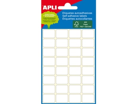 Etiquetas Caligráficas APLI (Blanco - 16 X 22 mm)