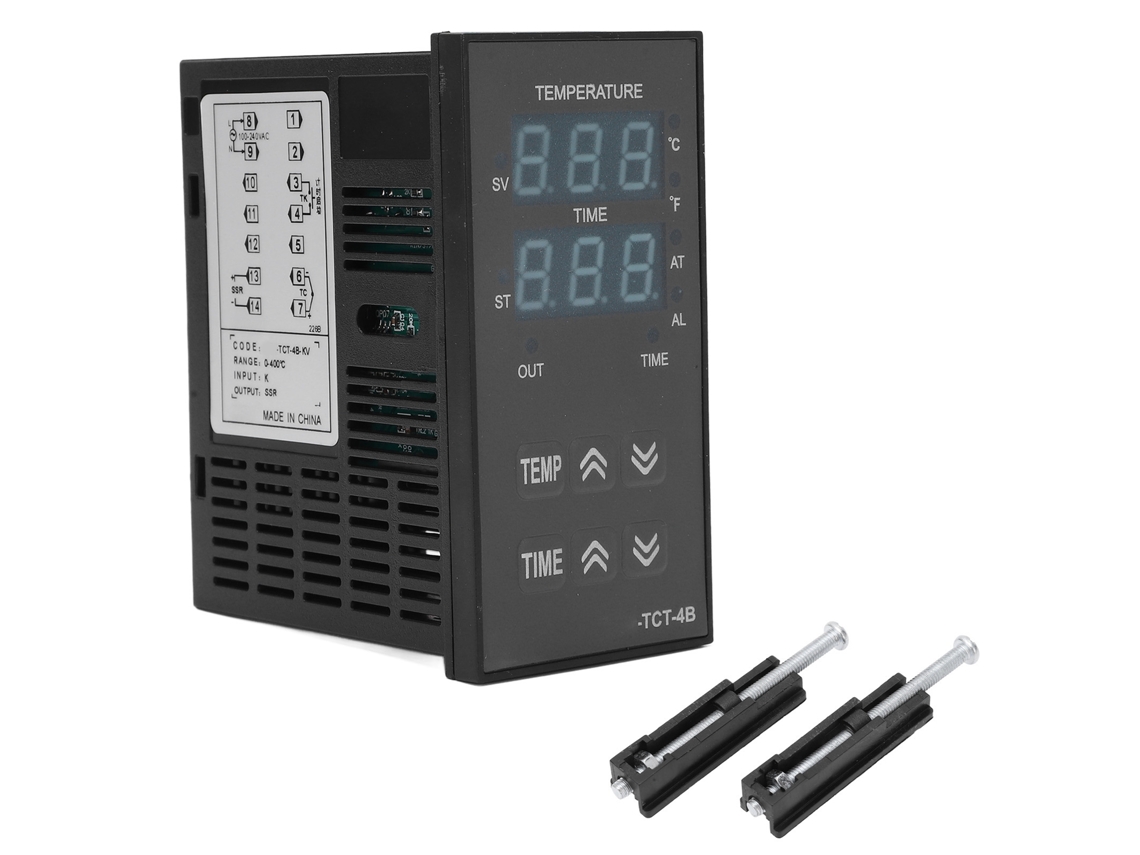 Controlador digital de temperatura CA 220V 10A con modos de calefacción y refrigeración.
