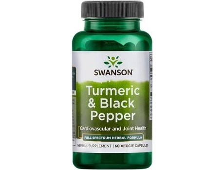 Complemento Alimentar SWANSON Açafrão E Pimenta Preta (60 cápsulas vegetais)