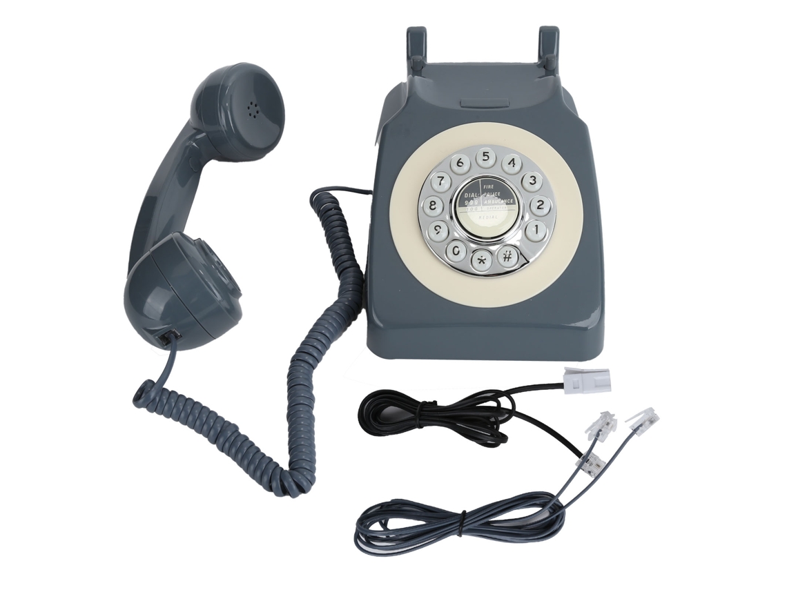 Teléfono De Mesa Con Cable De Estilo Clásico Retro Europeo Pastoral