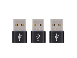 Adaptador USB 2.0 macho a USB tipo C hembra. Unidad flash de metal para portátil y teléfono móvil (blanco).