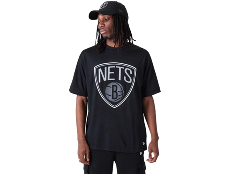 Camiseta de Hombre NEW ERA Corta Nba Brooklyn Nets Outline Mesh Negro (L)