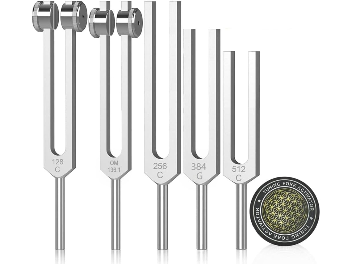 Diapasón De Resonancia Para Kit De Sanación, Aleación De Aluminio 128 Hz, 136,1 256 384 512 Hz Y