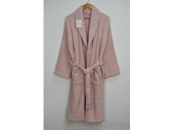 Albornoz Rizo Americano Premium VIDAL HOME 100% Algodón 400Gr (L - Rosa)