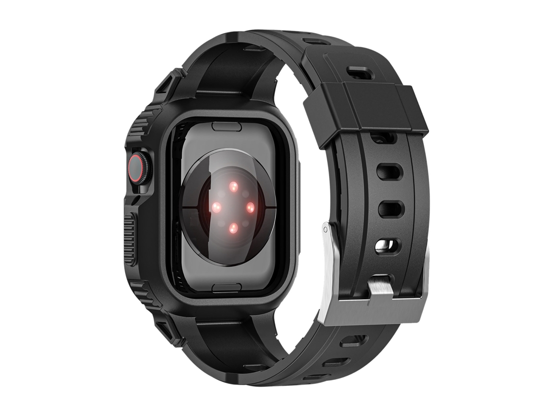 Correa Apple Watch 41mm / 40mm y 38mm Silicona con Carcasa Antigolpes Negro AVIZAR