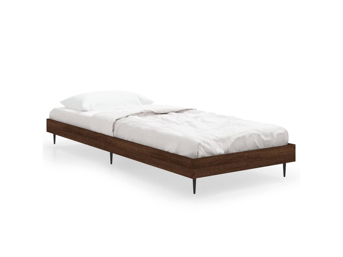 Marco de Cama Derivados Madera de Roble Marrón (75x190cm)