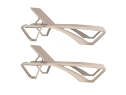 Set 2 Tumbonas Exterior Marfil - Beige Marina Club Resol