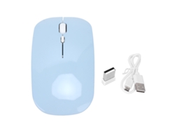 Ratón Inalámbrico 2.4g Con 2 Modos, Óptico De 1600 Dpi, Portátil, Receptor Nano Usb, Azul.