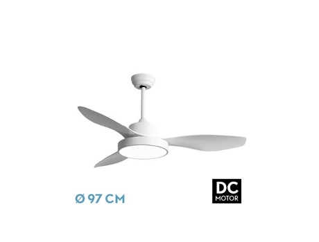 Ventilador DC Hayate 24W Blanco 3 Aspas FABRILAMP