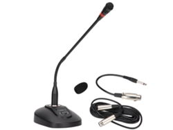 Microfone Gooseneck Fio Ajustável Mesa Com Cabo Xlr Para 6.35mm Transmissão Conferência 100‑240veu