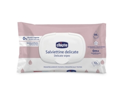 Toallitas húmedas suaves para bebé Chicco con tapa, 72 unidades.