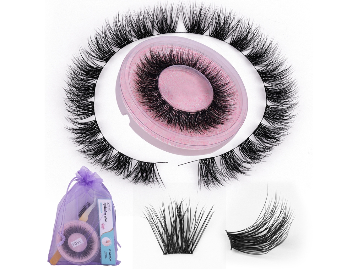 Kit De Pestañas Postizas De Corte Libre Z'lraqi Para Un Look Natural.