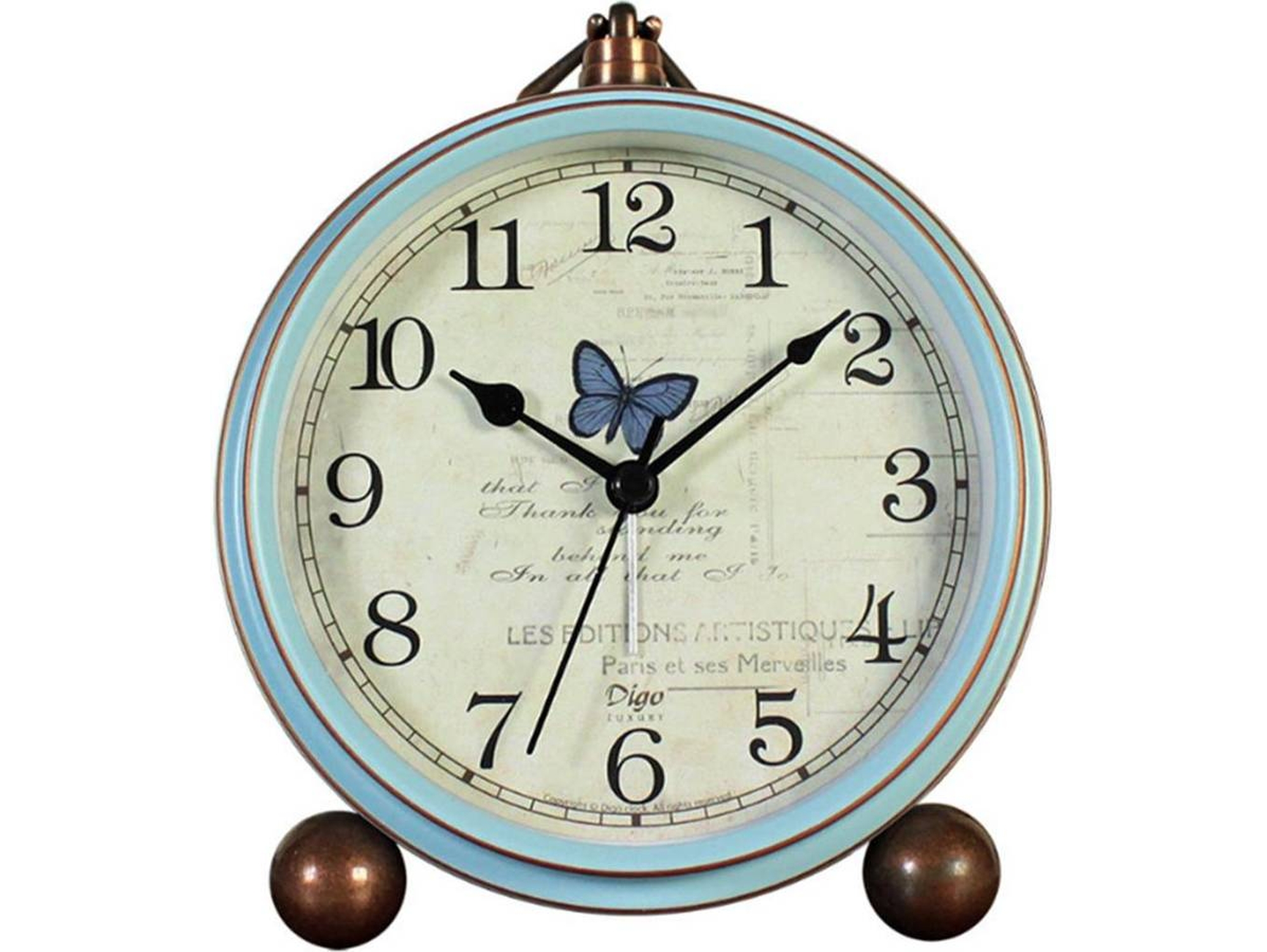 Reloj de Mesa WJS Vintage Azul (22x10.5x17.5cm)