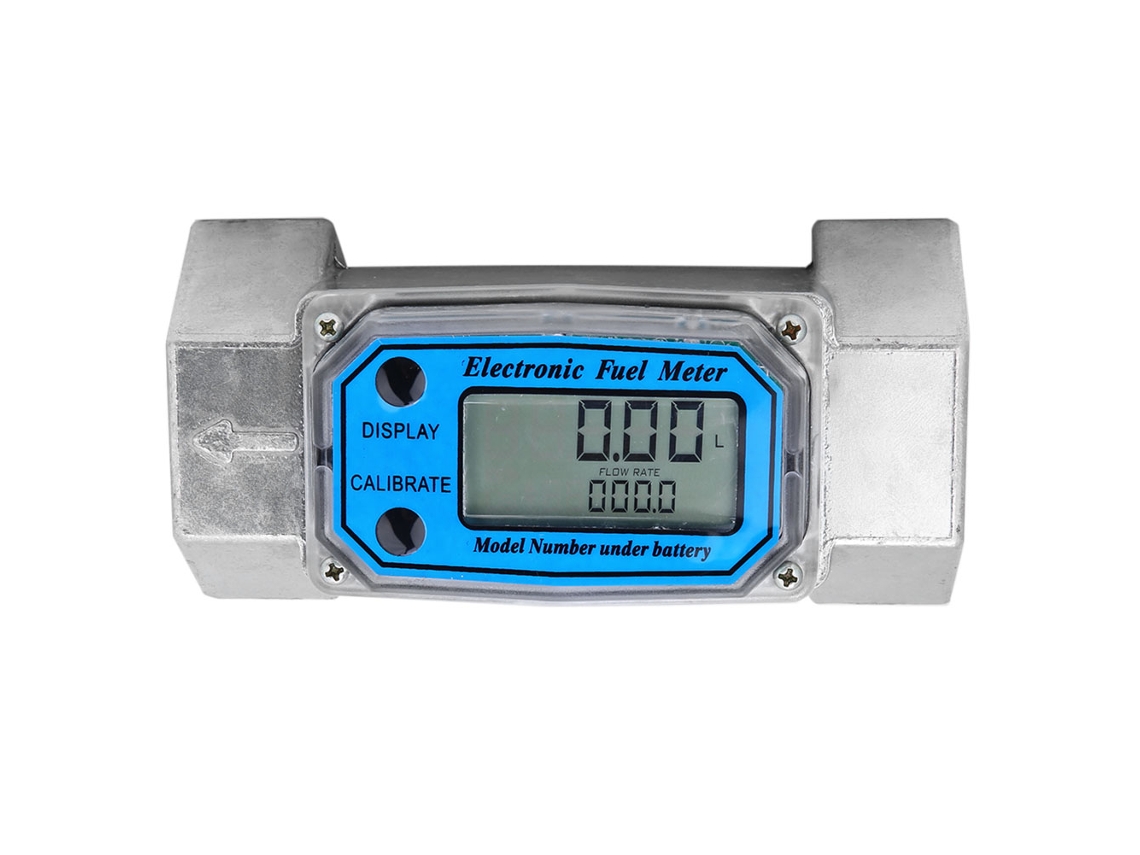 Caudalímetro Digital Para Turbina Diésel De 15-120 L, Rosca Npt De 1,5 Pulgadas, Color Azul, Con Precisión De ±1 %.