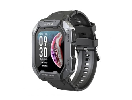 Smartwatch C20 1 71 Impermeable IP68 Deportes al aire libre Fitness Trackers Blood Oxygen Monitor Black