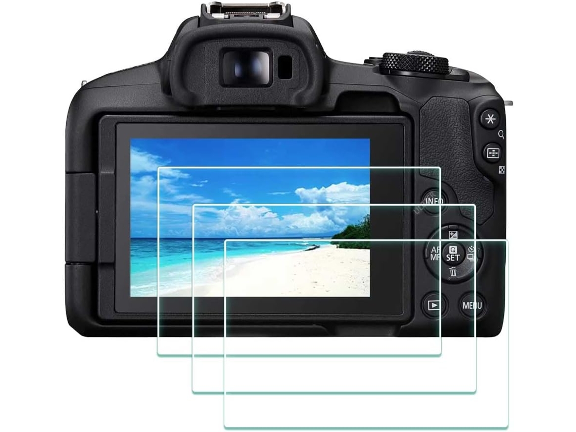 Protetor de Ecrã para Canon Eos 850d Ar Transparência Película Protetora de Vidro Temperado para Câmeras CUICH (3 Pack)