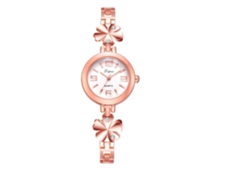 Reloj De Pulsera De Cuarzo Para Mujer Con Diseño De Corazón De Diamantes De Imitación Y Esfera Redonda De Aleación (azul).