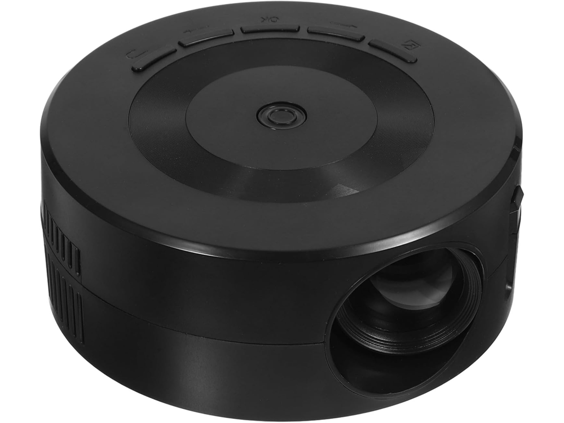 Miniproyector Portátil, Material Abs, Cristal Negro, Altavoz Incorporado